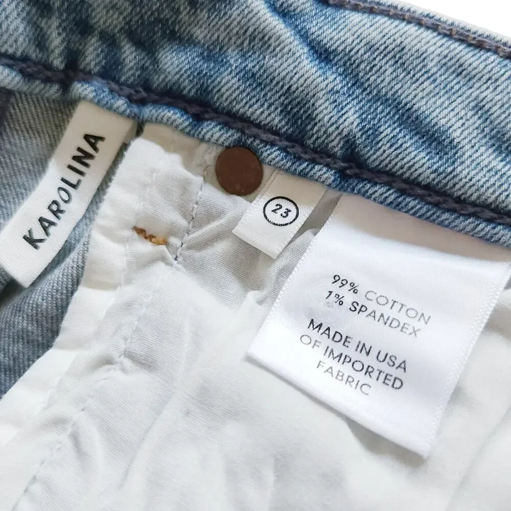 GRLFRND The Karolina distressed high rise skinny jeans in Close Call Size 23 NEW - Picture 8 of 10